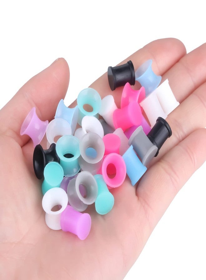 Juway Jusway Silicone Ear Plugs and Tunnels for Ear Gauge Piercings - Size 0 Gauges (32PCS) - Image 5